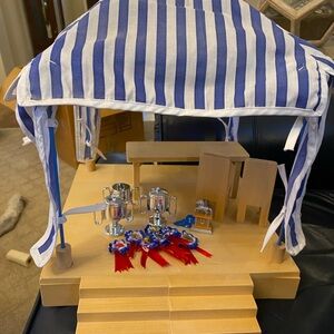 Winners stage for horses